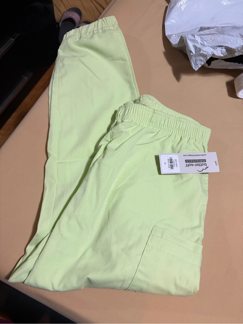 Butter-Soft originals Pull-On Jogger Scrub Pants in Light Lime
